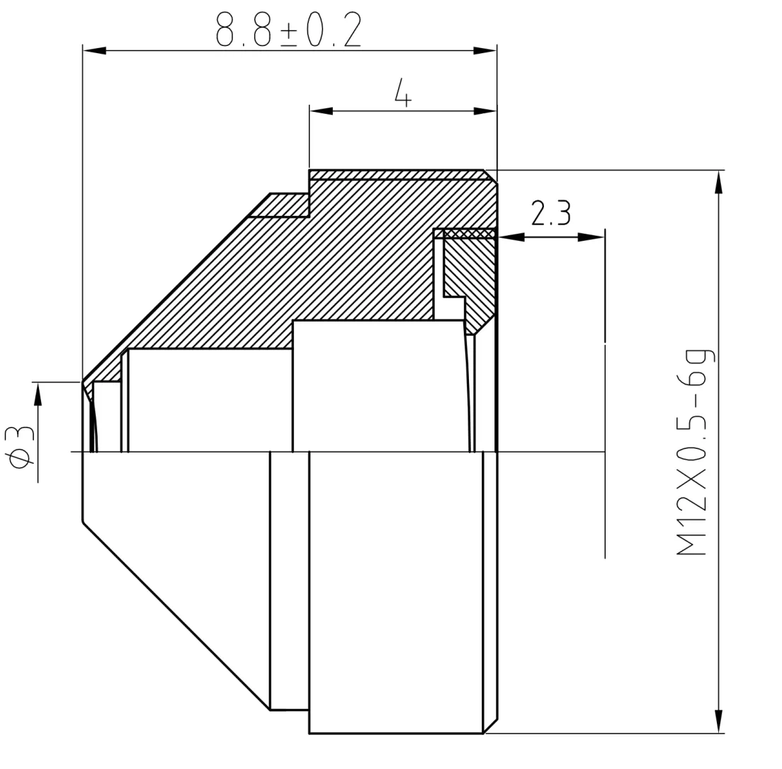 14inch 1million pixel S mount 2.1mm pinhole mini lens-2